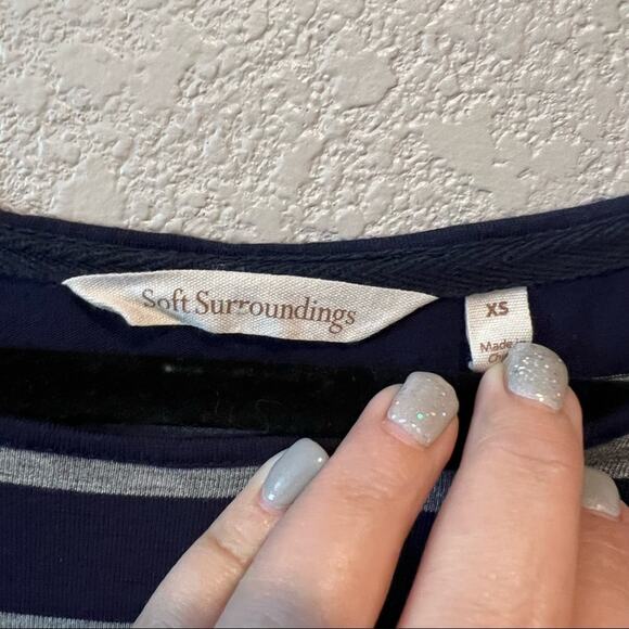 Soft Surroundings Adrift Striped T Shirt Dress size XS - Picture 6 of 10